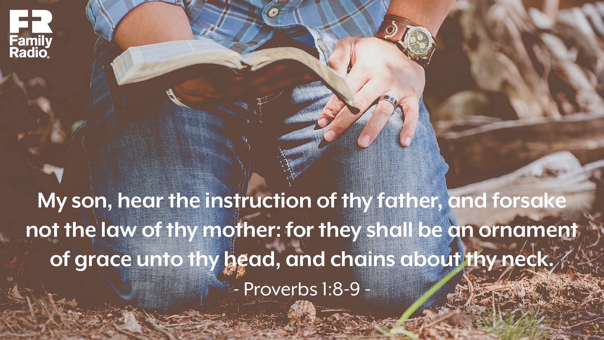 "My son, hear the instruction of thy father, and forsake not the law of thy mother: For they shall be an ornament of grace unto thy head, and chains about thy neck."