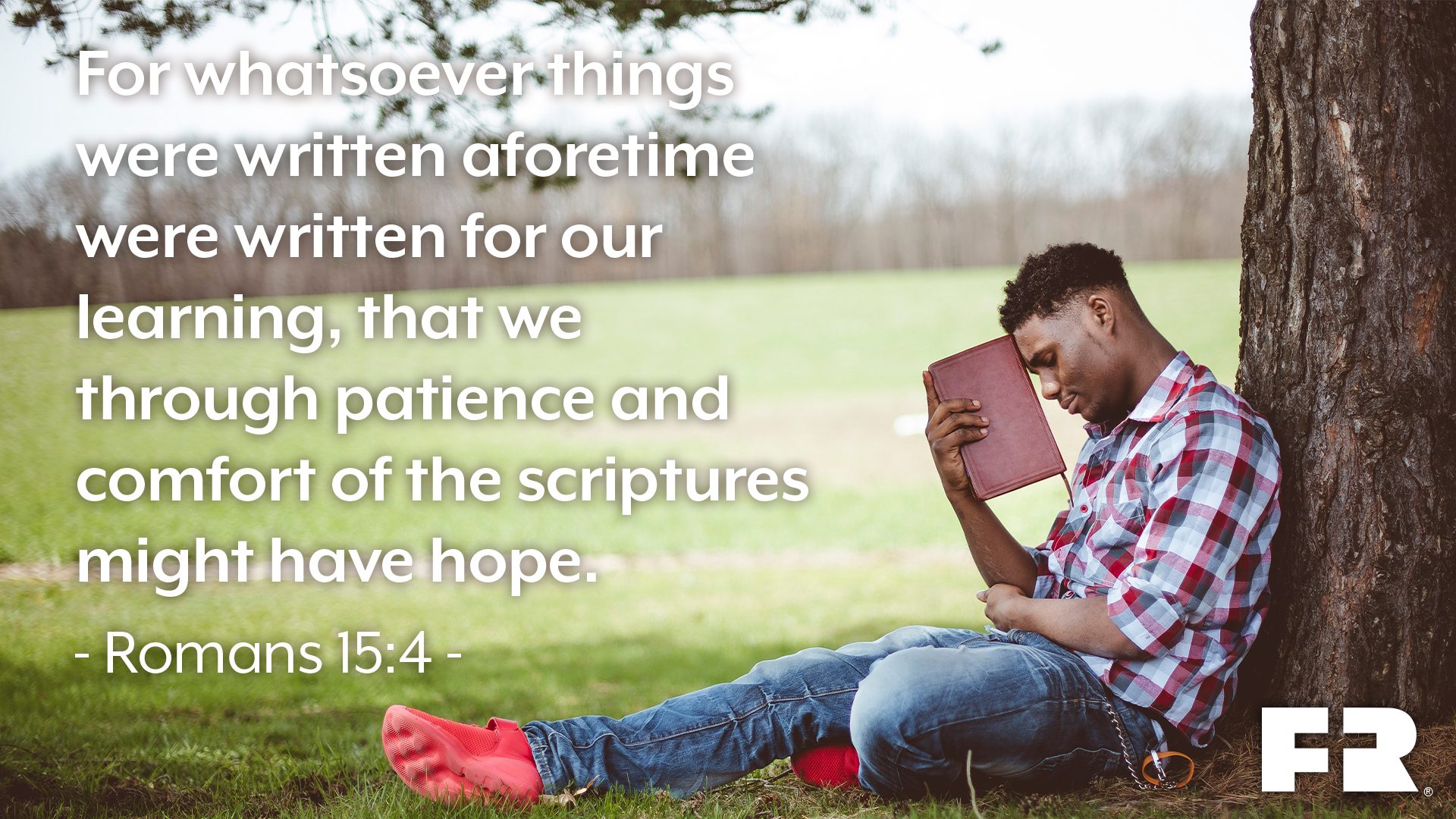 “For whatsoever things were written aforetime were written for our learning, that we through patience and comfort of the scriptures might have hope.”